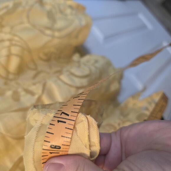 TanJay Women's Yellow Sheer Patterned Button-Up Blouse- 16W - Picture 8 of 8